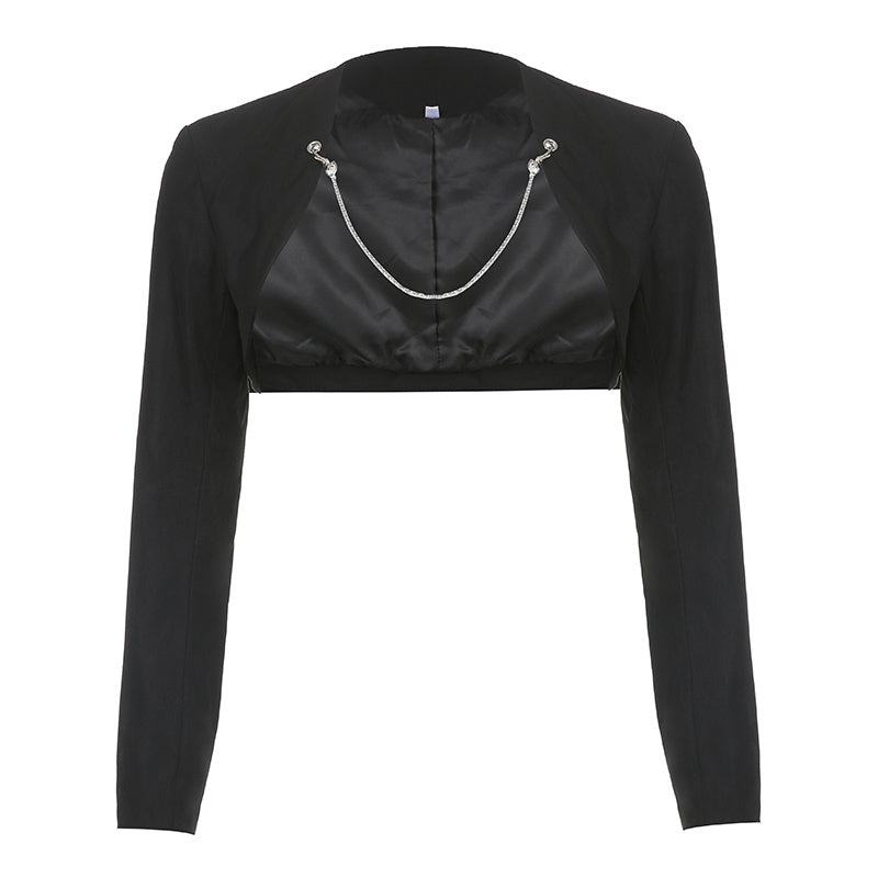 Women's Fashion Chain Vest Blazer Top