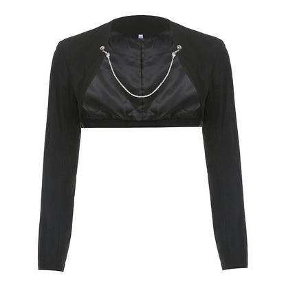 Women's Fashion Chain Vest Blazer Top