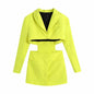 European And American Style Summer New Cropped V-neck Blazer Dress