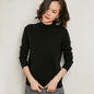 Half high collar cardigan long sleeve loose knit sweater