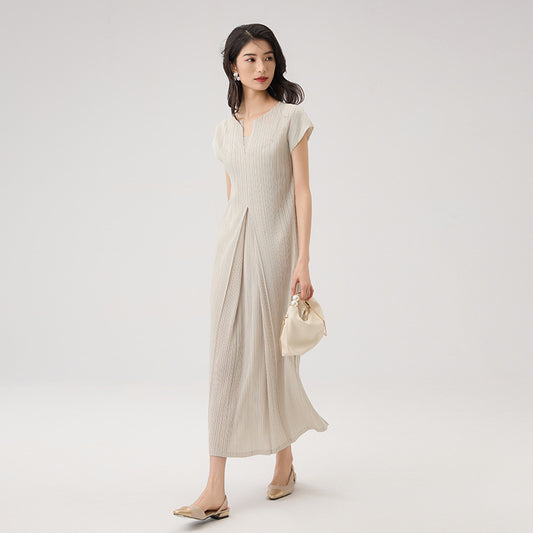 Short Sleeve Waist-controlled Elegant Graceful Commuter Dress