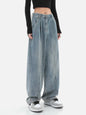 High Waist And Thin Design Sense High Street Mopping Straight Pants Ins Tide