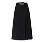 Women's Slim A-line Pleated Skirt Mid-length Skirt
