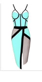 Women's Sleeveless V-Neck Suspender Bandage Dress