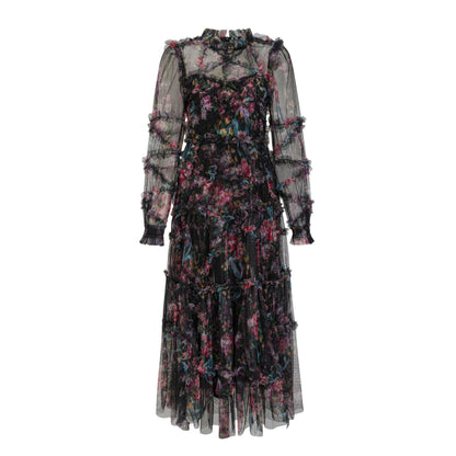 Organza Pleated Elegant Dress For Women
