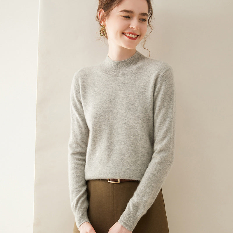 Woolen Sweater Simple Loose Pullover Long Sleeve Bottoming Shirt
