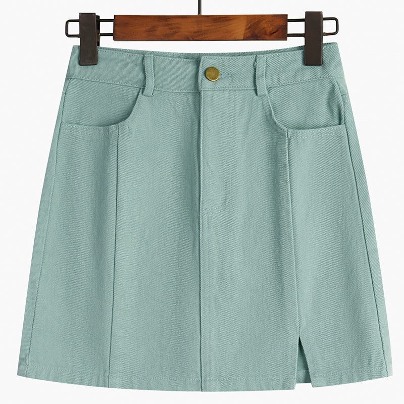 Split Skirt Female High Waist Thin And Irregular In Spring