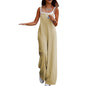 Women’s Solid Color Casual Jumpsuit – Sleeveless Summer Romper with Pockets, Lightweight One-Piece Outfit for Spring & Summer