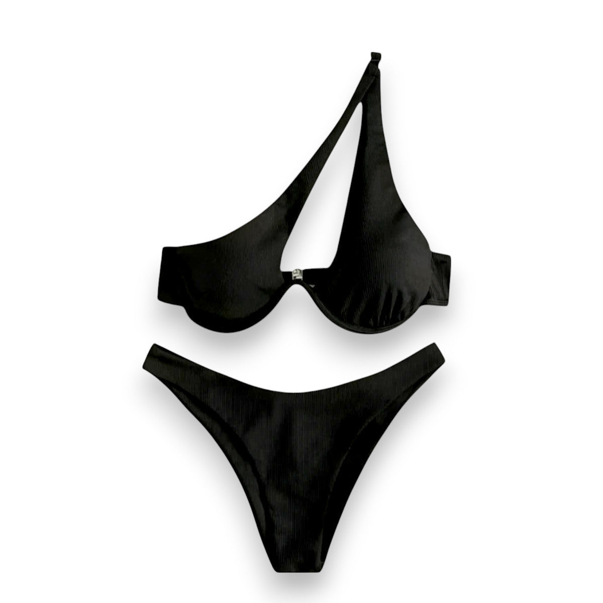 Women's Brazilian Bikini Set – Cheeky Cutout Underwire One Shoulder Swimsuit