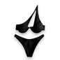 Women's Brazilian Bikini Set – Cheeky Cutout Underwire One Shoulder Swimsuit