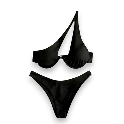Women's Brazilian Bikini Set – Cheeky Cutout Underwire One Shoulder Swimsuit