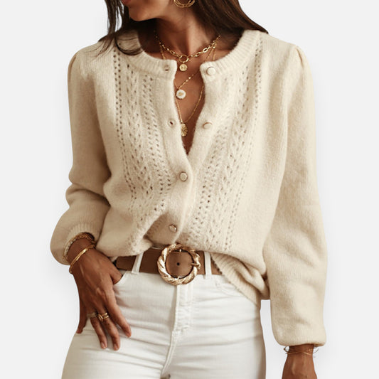 Elegant Women’s Knit Cardigan – Button Down Sweater for Fall & Spring