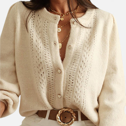 Elegant Women’s Knit Cardigan – Button Down Sweater for Fall & Spring