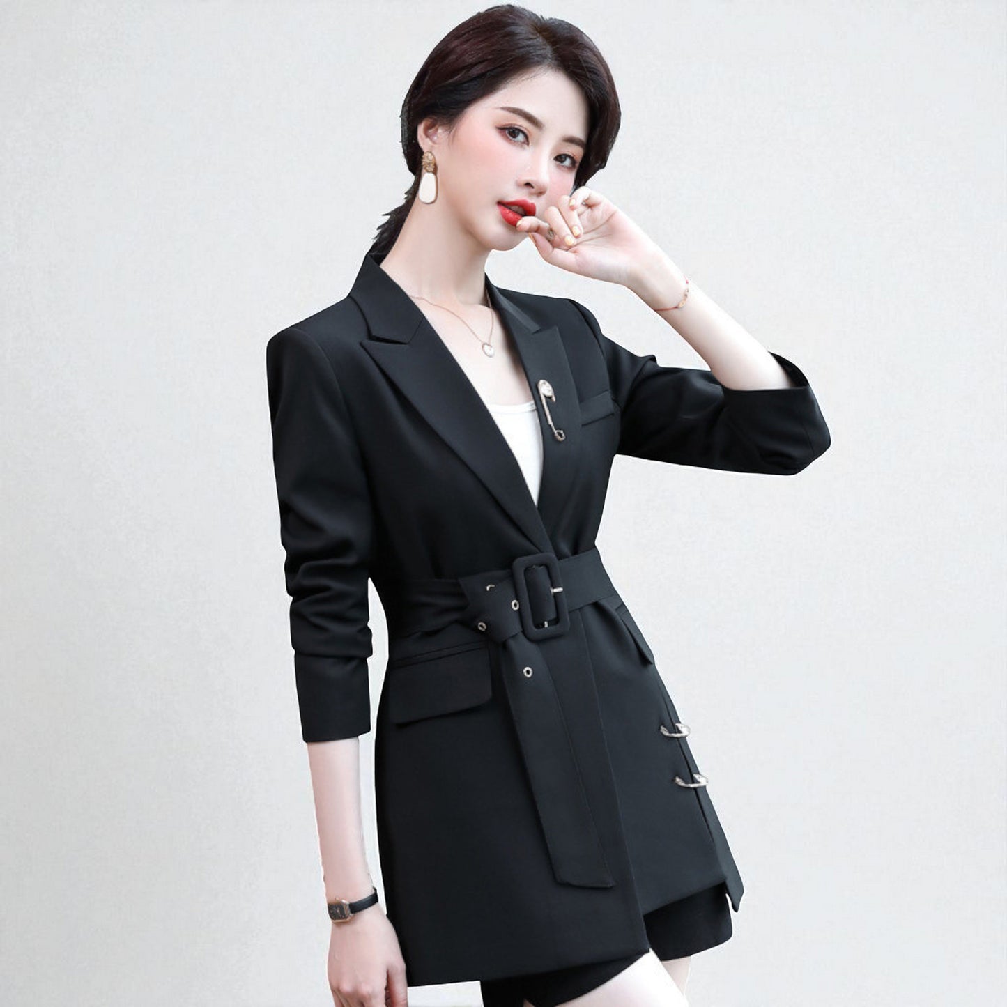 Women’s Modern Business Blazer – Long Sleeve Office Suit Coat
