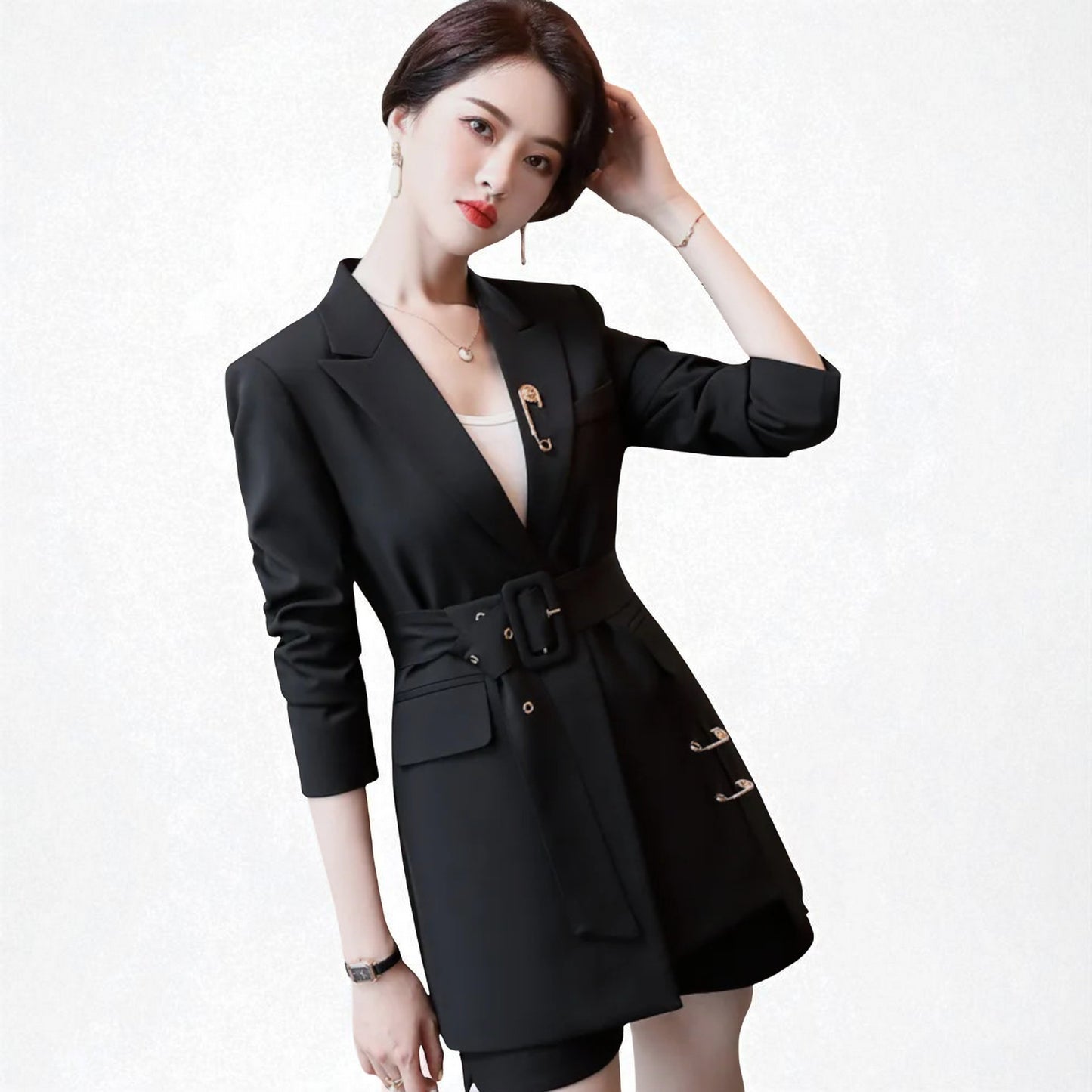Women’s Modern Business Blazer – Long Sleeve Office Suit Coat