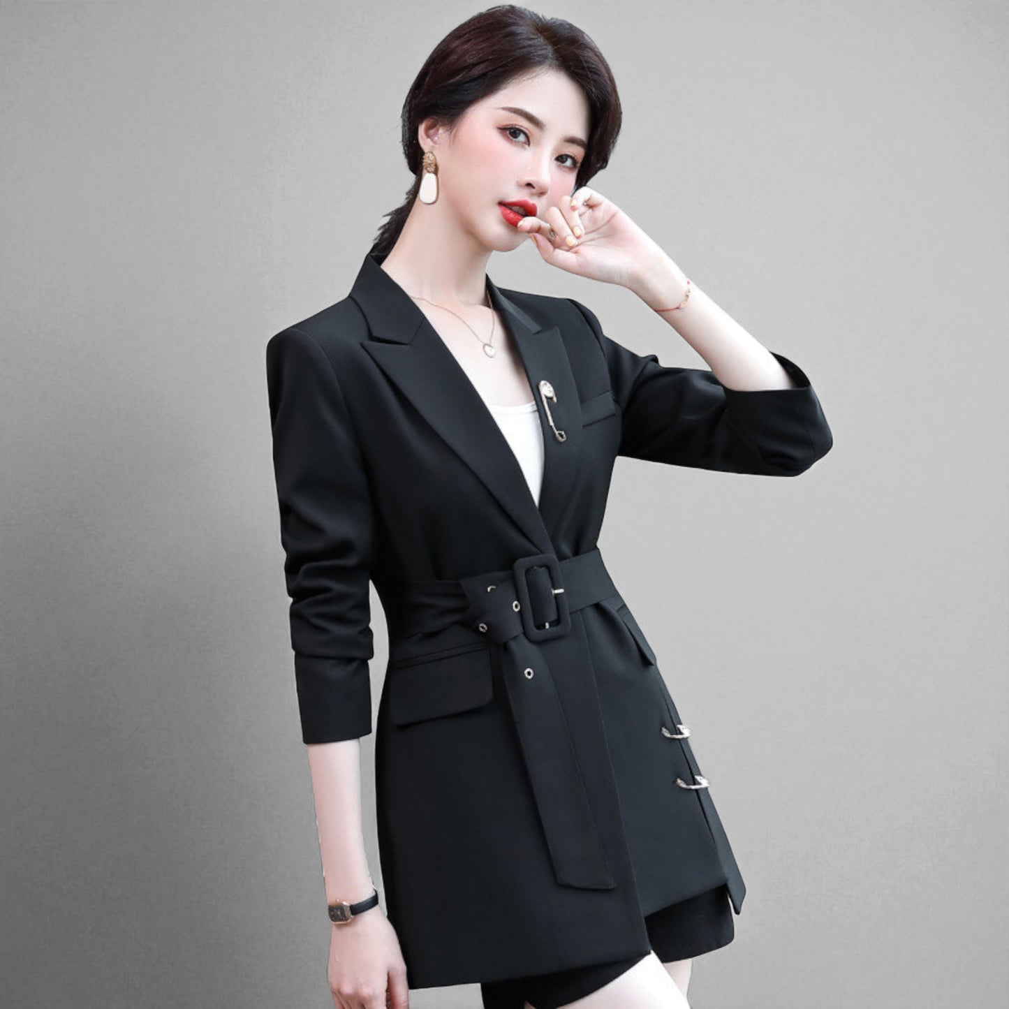 Women’s Modern Business Blazer – Long Sleeve Office Suit Coat