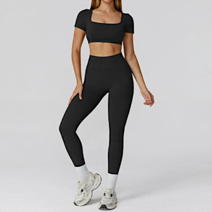 Women’s Seamless Sports Set – Bra, Shorts, Pants