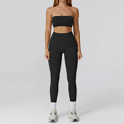 Women’s Seamless Sports Set – Bra, Shorts, Pants