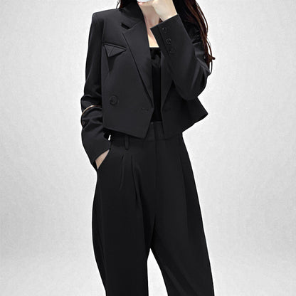 Women’s Classic Blazer & Trousers Set – Elegant Business Two-Piece Outfit