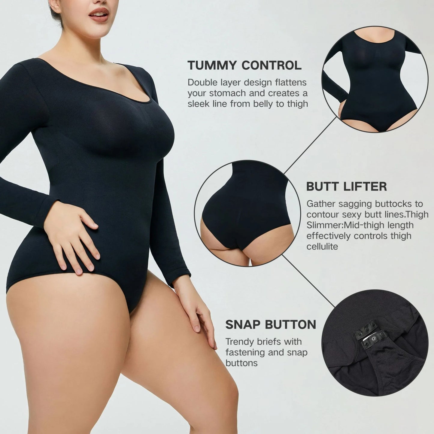 Women’s Seamless One-Piece Corset Bodysuit – Shaping & Slimming Fit