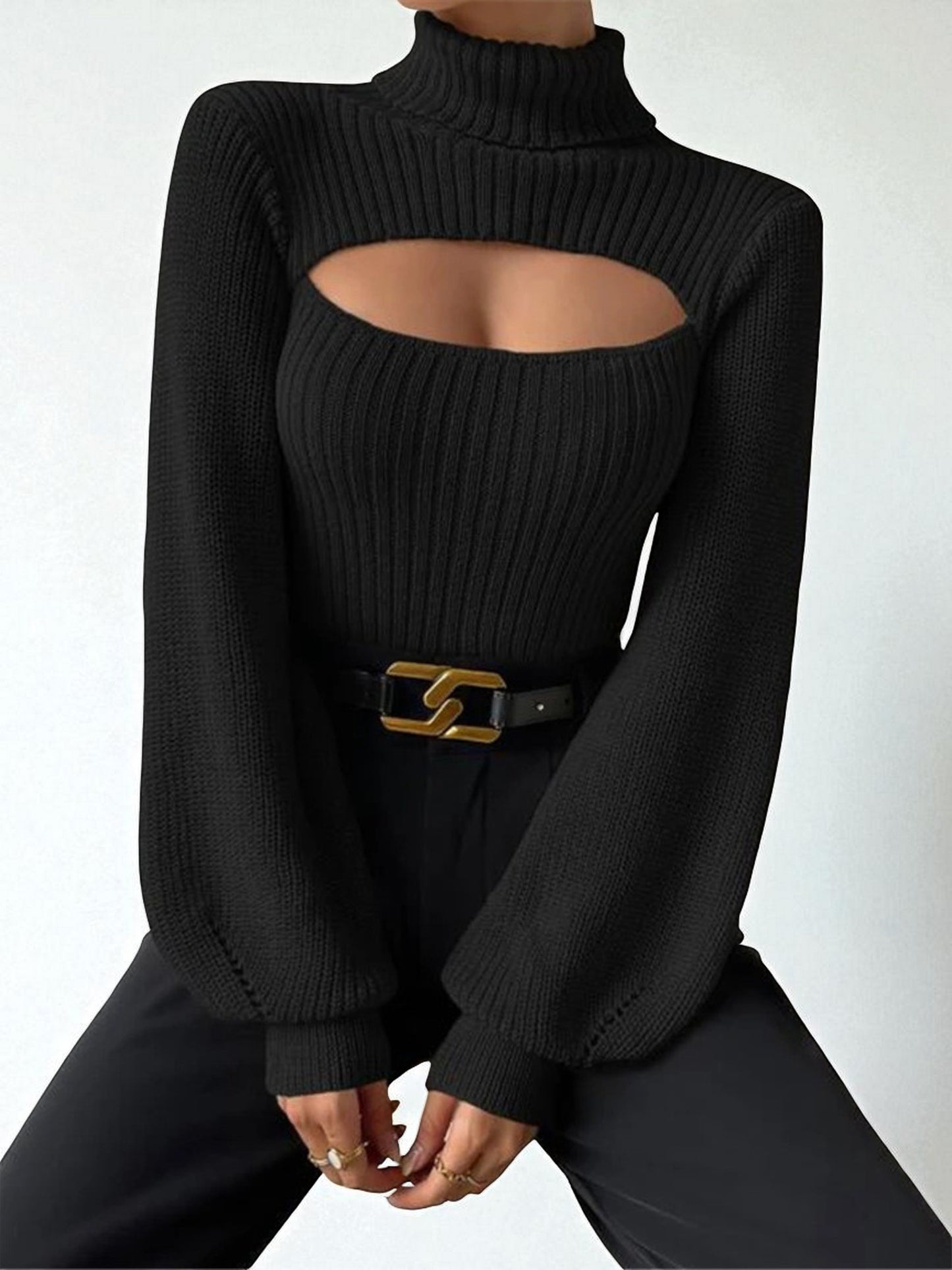 Women’s Casual Hollow Out Sweater – Lightweight Viscose Knit