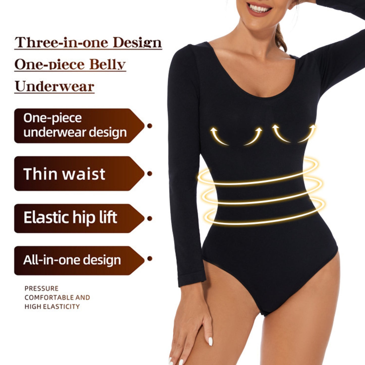 Women’s Seamless One-Piece Corset Bodysuit – Shaping & Slimming Fit