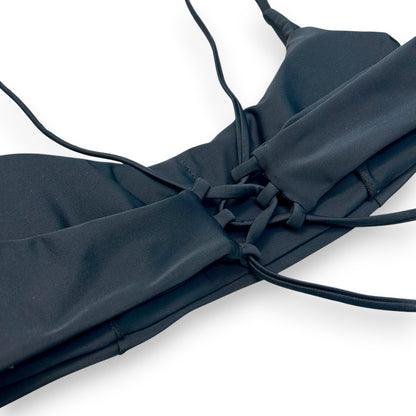 Women Sexy Triangle Bikini Set – Ruched Halter Top & Brazilian Cheeky Thong Two Piece Swimsuit