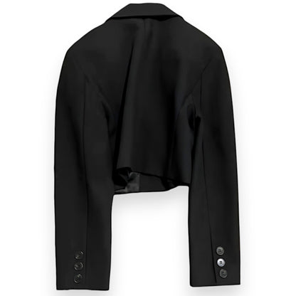 Women’s Cropped Business Casual Blazer – Oversized Office Suit Jacket for Work & Evening