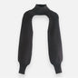 Trendy Women’s Knitted Crop Sweater – High Neck, Puff Sleeve Pullover