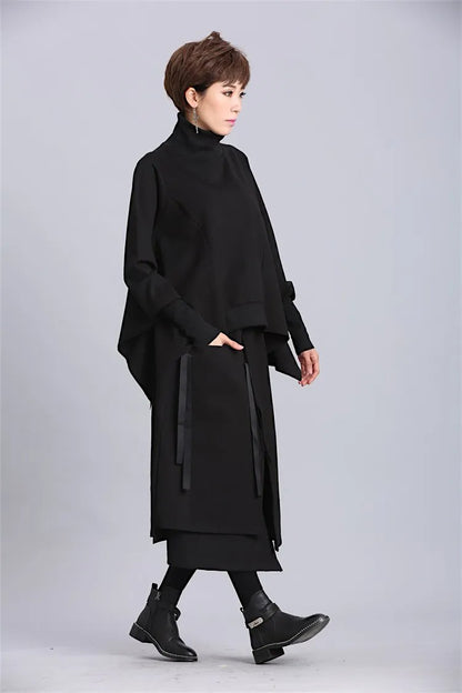 Women’s Oversized Batwing Sleeve Sweater – Loose Fit Cotton Pullover