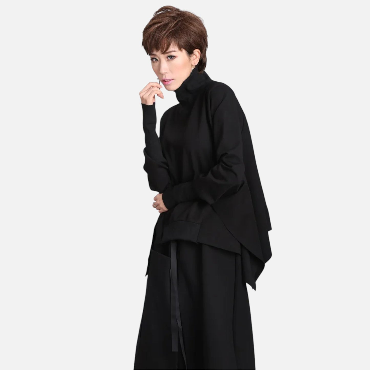 Women’s Oversized Batwing Sleeve Sweater – Loose Fit Cotton Pullover