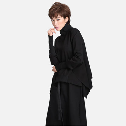 Women’s Oversized Batwing Sleeve Sweater – Loose Fit Cotton Pullover