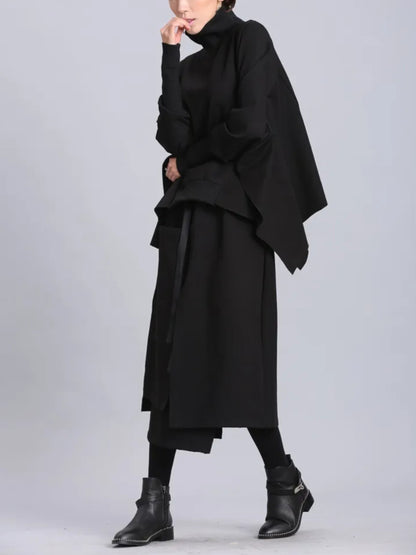 Women’s Oversized Batwing Sleeve Sweater – Loose Fit Cotton Pullover