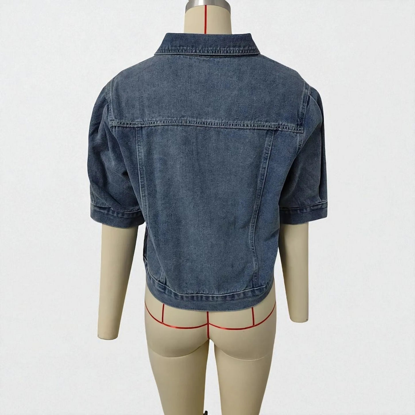 Women’s Loose Fit Denim Jacket – Casual Cotton Streetwear Coat