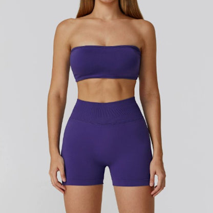 Women’s Seamless Sports Set – Bra, Shorts, Pants