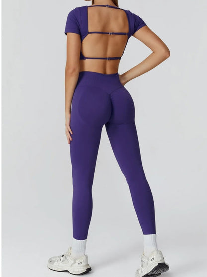 Women’s Seamless Sports Set – Bra, Shorts, Pants