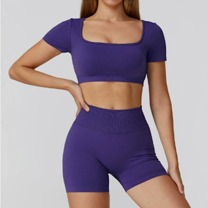 Women’s Seamless Sports Set – Bra, Shorts, Pants