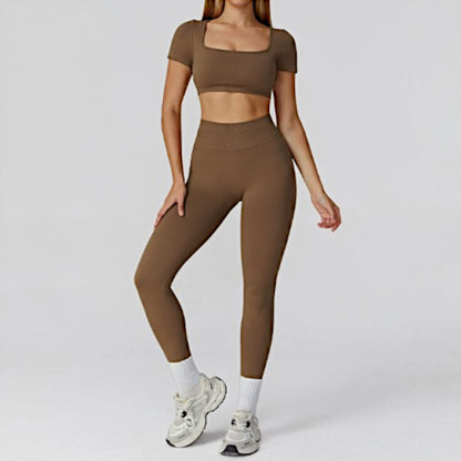 Women’s Seamless Sports Set – Bra, Shorts, Pants