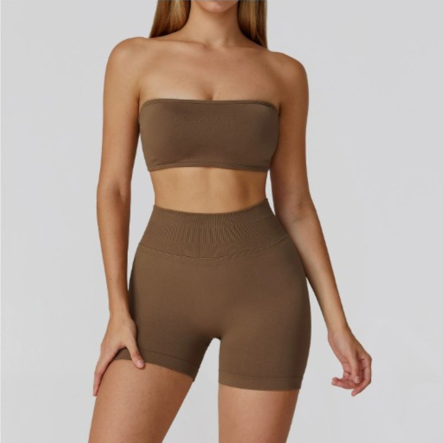 Women’s Seamless Sports Set – Bra, Shorts, Pants