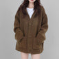Women’s Casual Korean Style Open Front Cardigan – Cozy Long Sleeve Knit Sweater