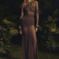 Women's Elegant Mesh Patchwork Bodycon Dress Long Sleeve Sexy Double Layer See-Through Club Evening Party Vestido