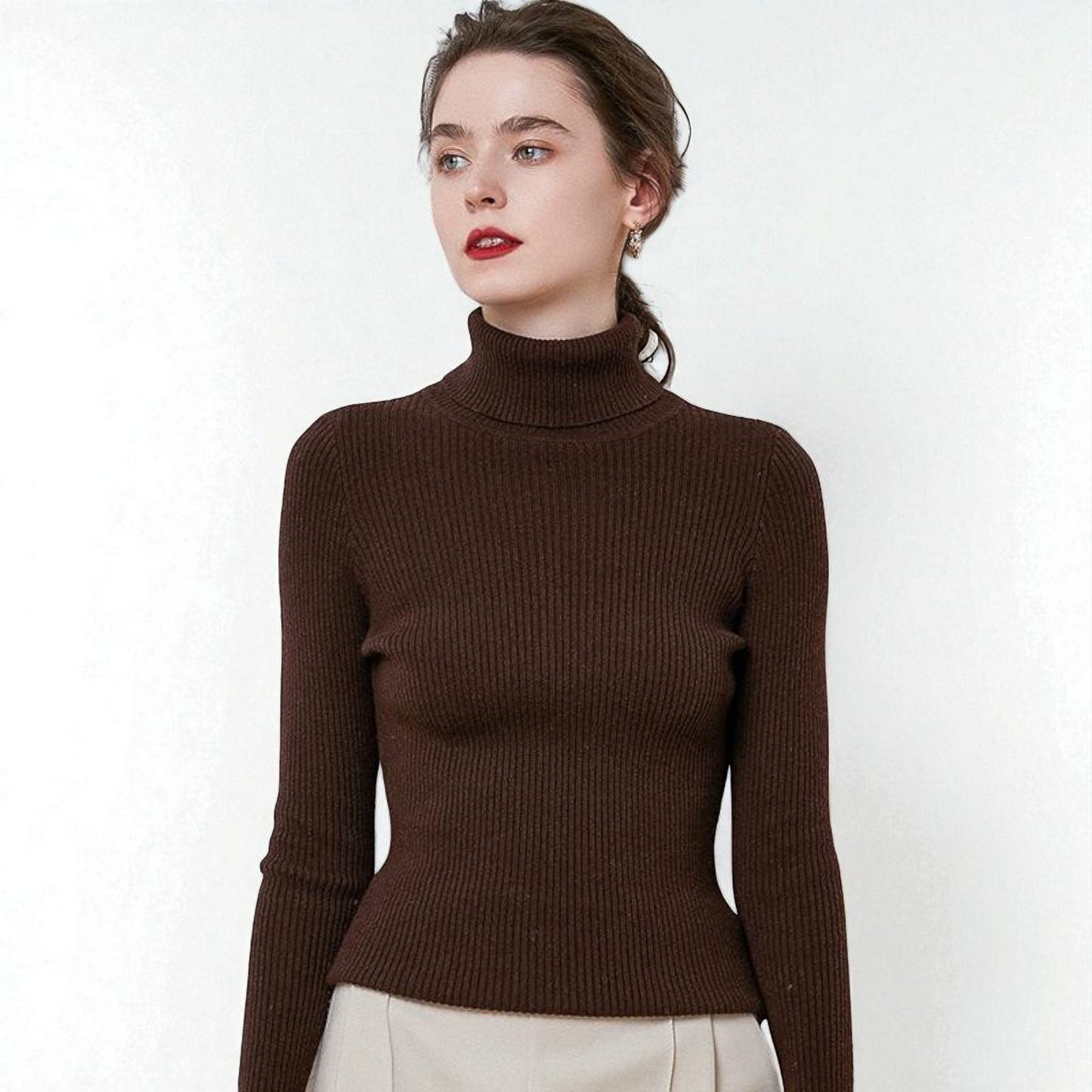Women’s Stylish Slim Pullover Sweater – Cozy Daily Outfit