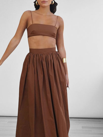 Stylish Women’s Crop Top and Skirt Matching Set – Summer Wear