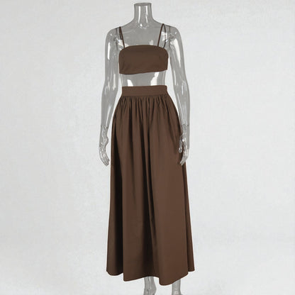 Stylish Women’s Crop Top and Skirt Matching Set – Summer Wear