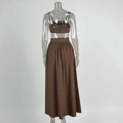 Stylish Women’s Crop Top and Skirt Matching Set – Summer Wear