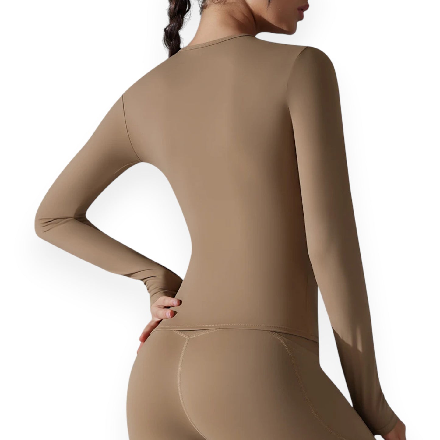 Women’s Breathable Nylon Spandex Active Top – Stretchy Pullover Sports Shirt for Running, Cycling & Fitness