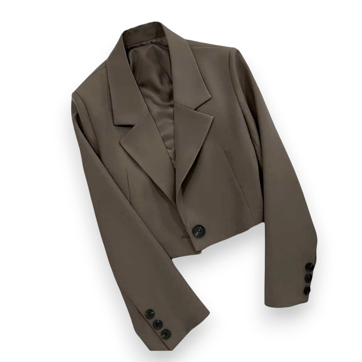 Women’s Cropped Business Casual Blazer – Oversized Office Suit Jacket for Work & Evening