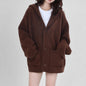 Women’s Casual Korean Style Open Front Cardigan – Cozy Long Sleeve Knit Sweater