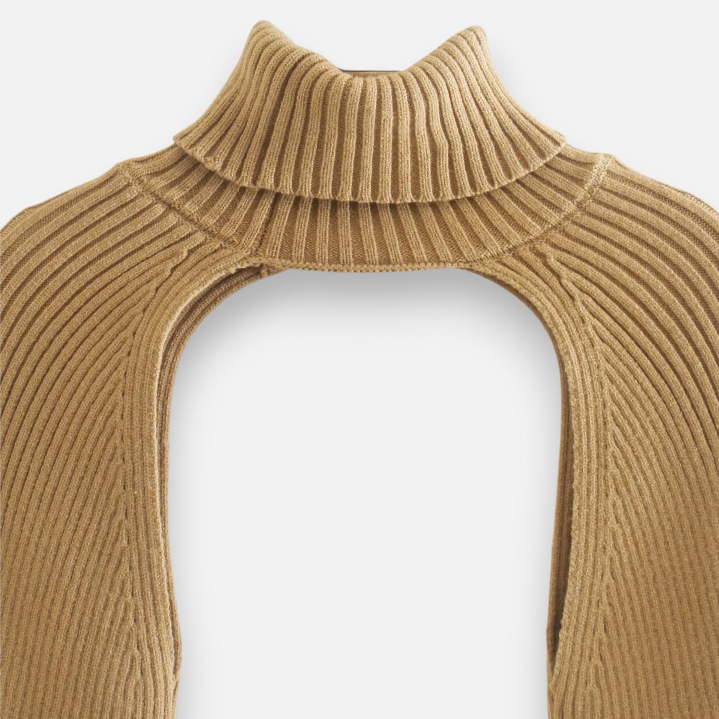 Trendy Women’s Knitted Crop Sweater – High Neck, Puff Sleeve Pullover