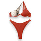 Women's Brazilian Bikini Set – Cheeky Cutout Underwire One Shoulder Swimsuit